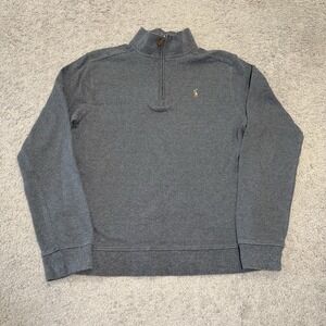 Polo Ralph Lauren Boys Pullover Quarter-Zip Grey Sweater Size XL(18-20)